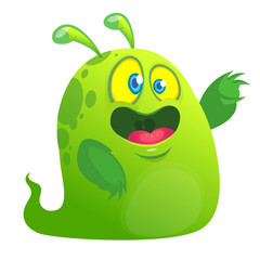 Funny cartoon monster. Vector Halloween illustration.