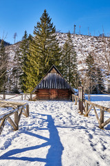 Shepherds' mountain hut in Koscieliska Valley, Tatra Mountains, Poland