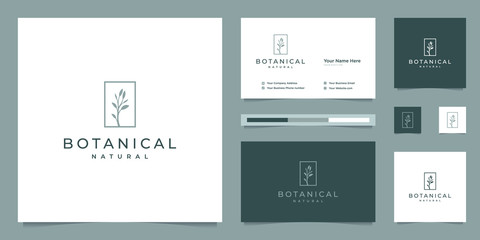 elegant botanical logo design emblem, symbol for beauty, health, and nature