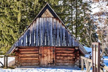Naklejka premium Shepherds' mountain hut in Koscieliska Valley, Tatra Mountains, Poland