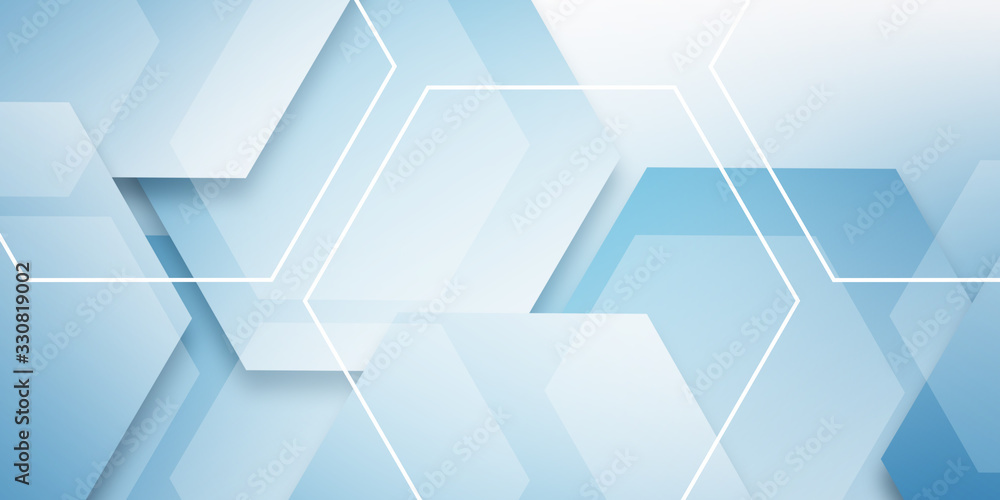 Poster hexagons pattern. geometric abstract background with simple hexagonal elements. medical, technology 