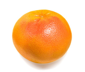 Grapefruit on an isolated white background. Ripe juicy tropical fruit close up