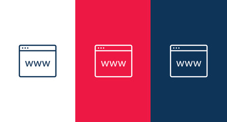 Website line icon for web and mobile