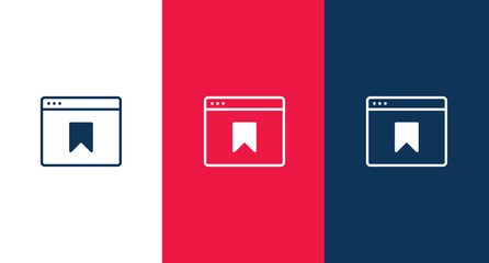 Website line icon for web and mobile