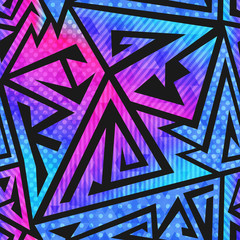 Violet geometric seamless pattern