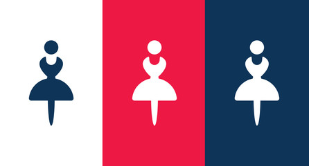 Toilet sign female icon illustration isolated vector sign symbol