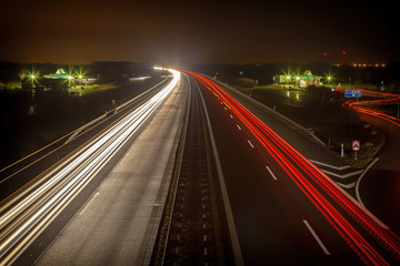 Evening traffic on the A20 in Germany