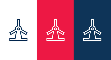 Windmill icon for web and mobile