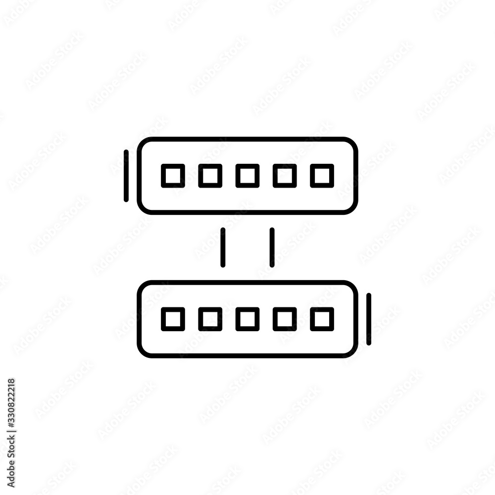 Poster connection, networking icon. simple line, outline vector elements of storage and cloud icons for ui 