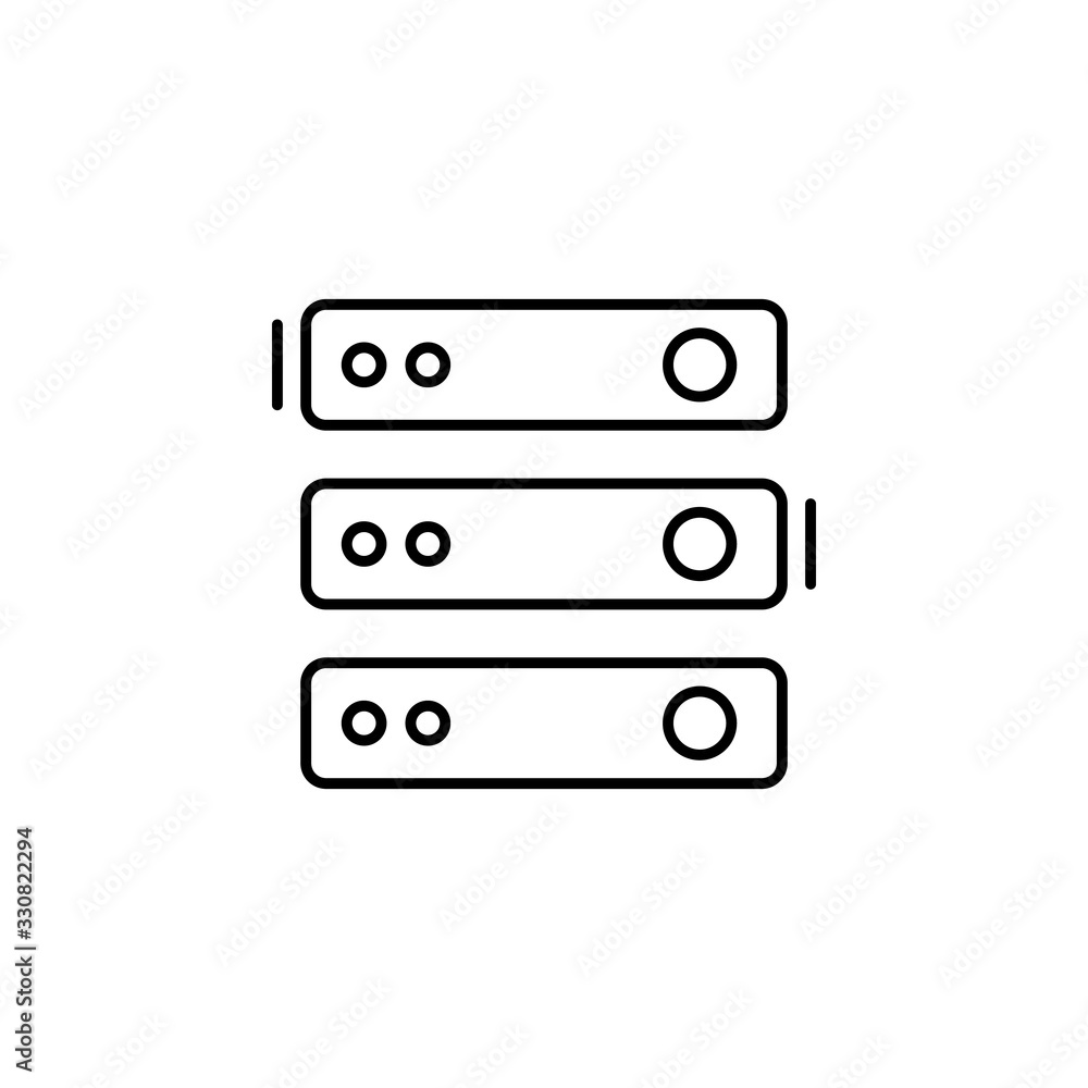 Poster router, networking icon. simple line, outline vector elements of storage and cloud icons for ui and 