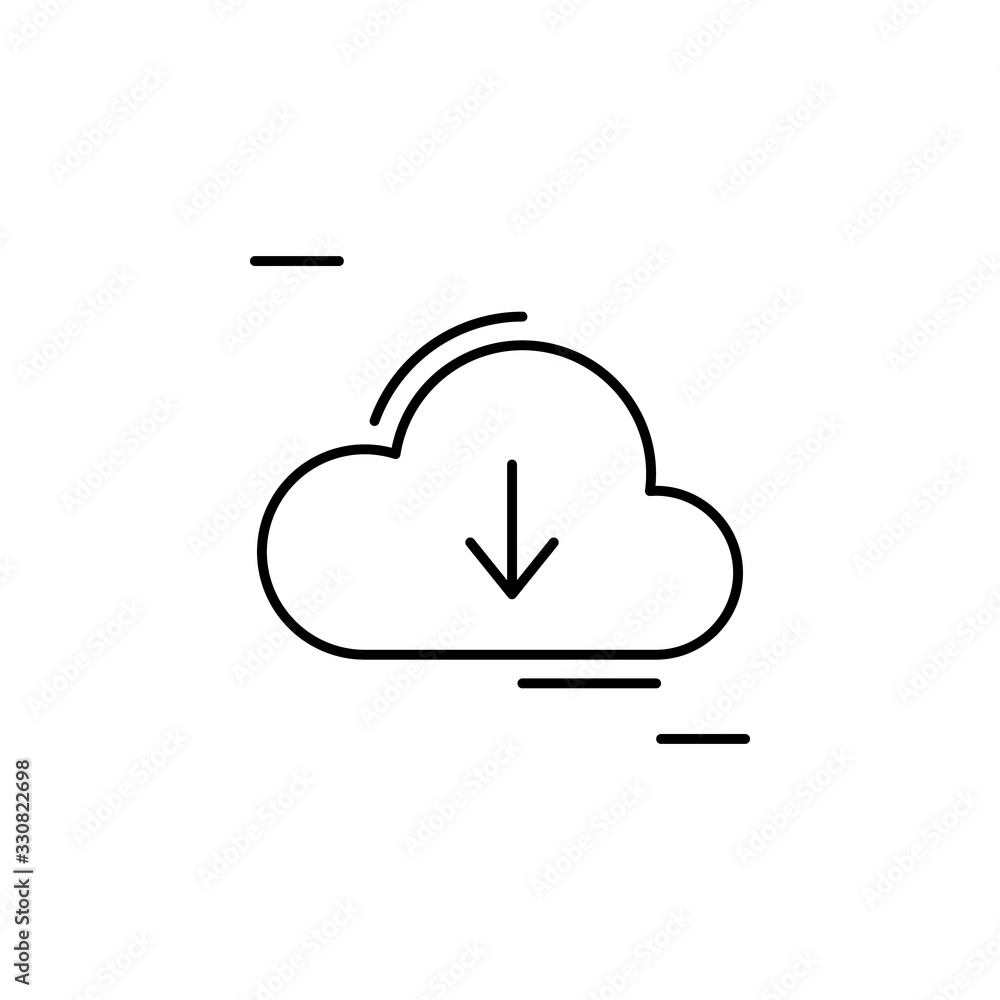 Poster cloud, networking icon. simple line, outline vector elements of storage and cloud icons for ui and u