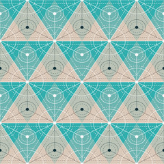 Retro triangle seamleess pattern