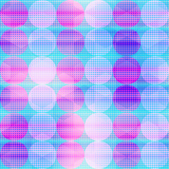 Retro neon circle seamlss pattern