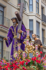 Leon, Spain. 4/19/2019. Pass in the holy week of Leon known as the Nazarene that leaves on Holy...