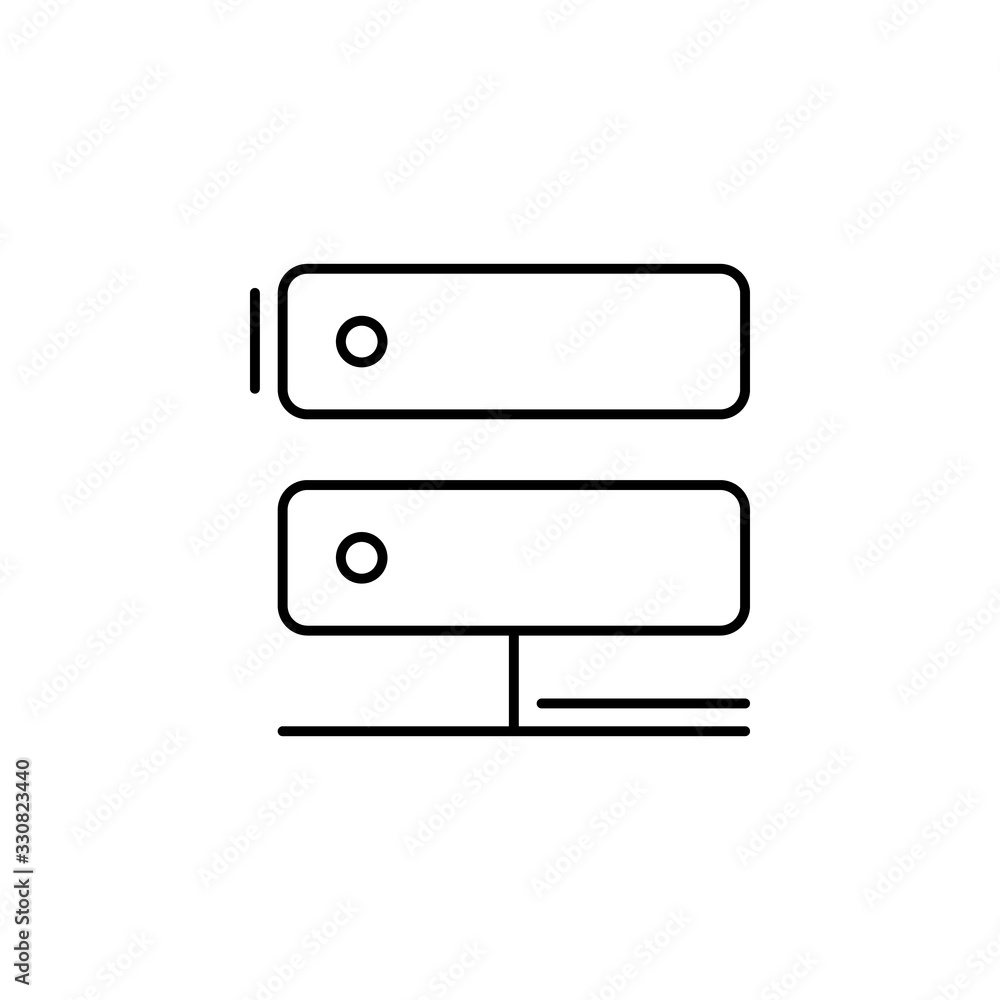 Poster router, refresh, networking icon. simple line, outline vector elements of storage and cloud icons fo