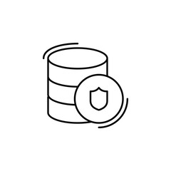 Database, security, networking icon. Simple line, outline vector elements of storage and cloud icons for ui and ux, website or mobile application