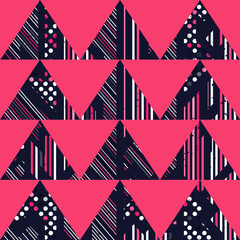 Obraz premium Red retro triangle pattern