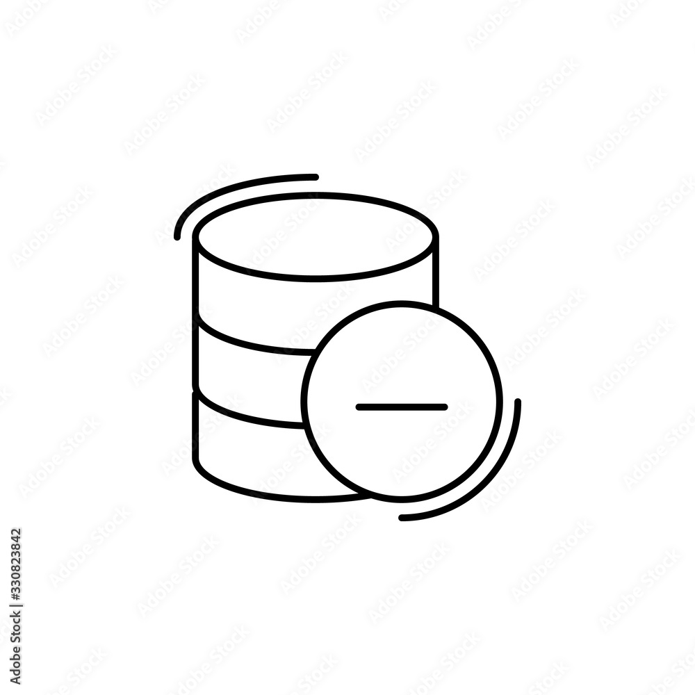 Aufkleber database, lost, networking icon. simple line, outline vector elements of storage and cloud icons for