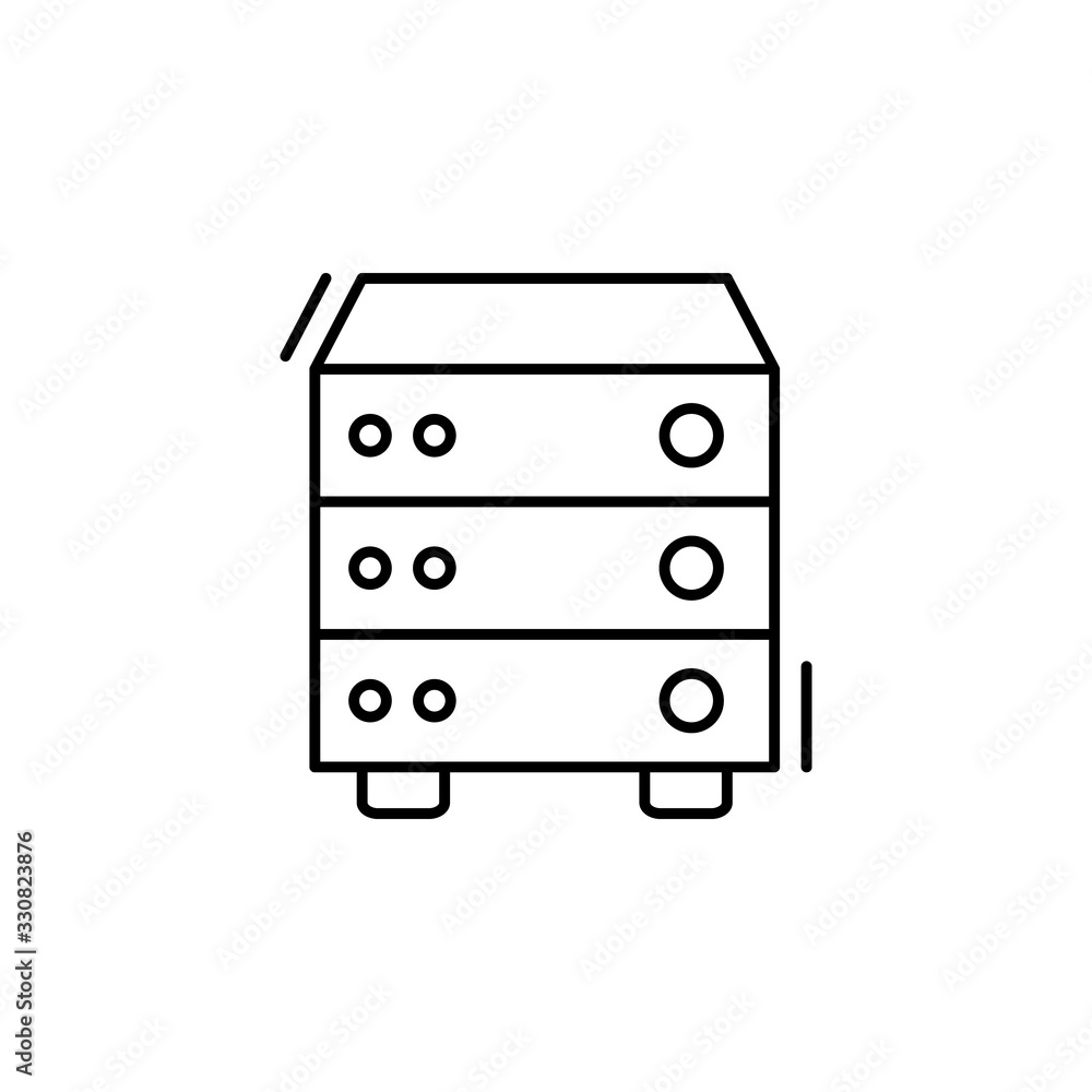 Poster server, networking icon. simple line, outline vector elements of storage and cloud icons for ui and 