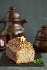 Chocolate Banana Cupcake. Selective focus