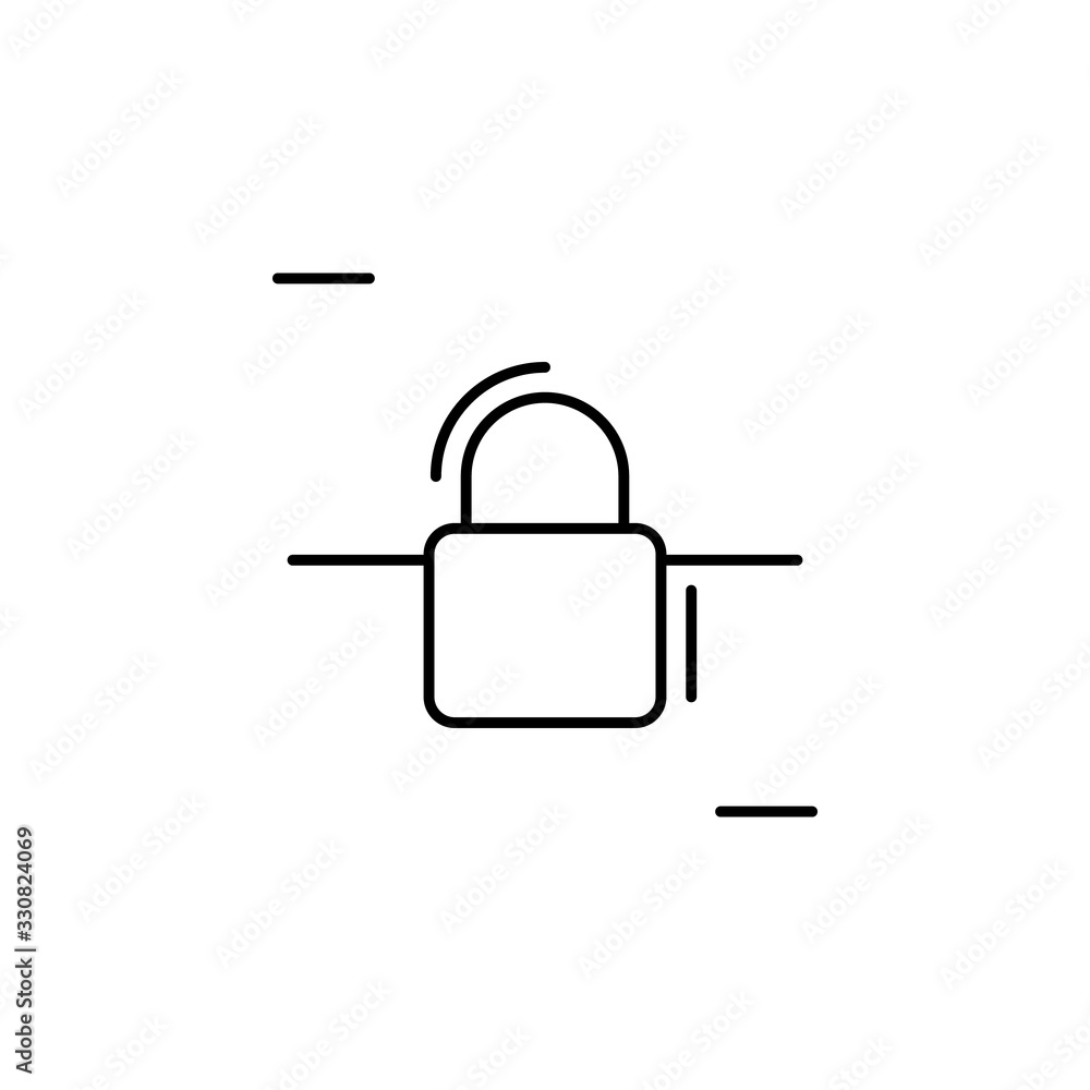 Poster lock, networking icon. simple line, outline vector elements of storage and cloud icons for ui and ux