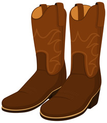 Vector illustration of a pair of cowboy boots.