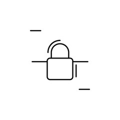 Lock, networking icon. Simple line, outline vector elements of storage and cloud icons for ui and ux, website or mobile application
