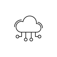 Cloud, circles, networking icon. Simple line, outline vector elements of storage and cloud icons for ui and ux, website or mobile application