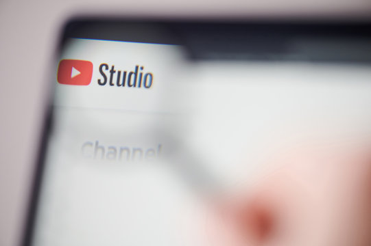 Youtube stodio webpage