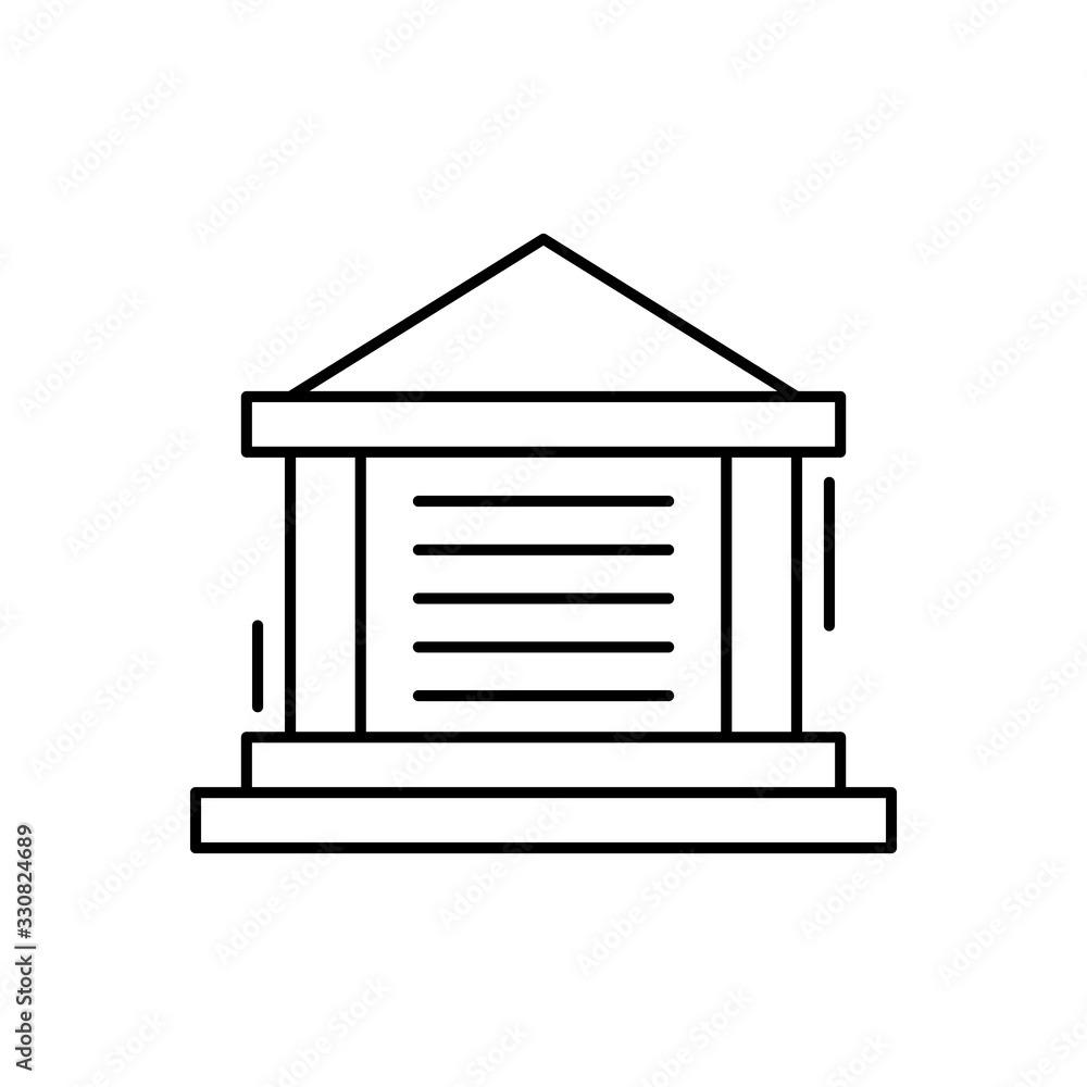 Poster bank, finance icon. simple line, outline vector elements of business and finance icons for ui and ux