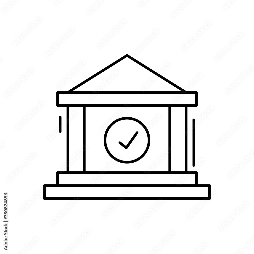 Poster banking, finance, approve icon. simple line, outline vector elements of business and finance icons f