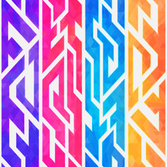 Rainbow color geometric seamless pattern