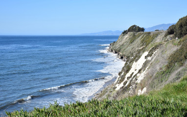 Rocky Bluffs Along the Coastline of Goleta California