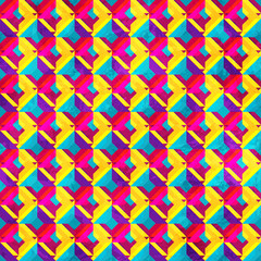 psychedelic mosaic seamless pattern