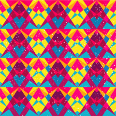 Psychedelic geometric seamless pattern