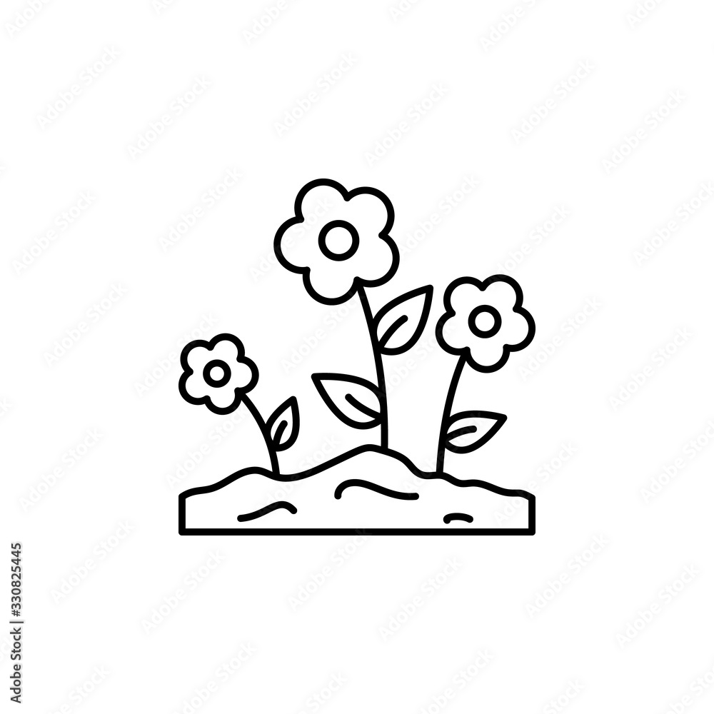 Poster flowers, bloom icon. simple line, outline vector elements of spring icons for ui and ux, website or 