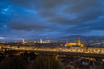 Fototapeta na wymiar panorama of Florence at night