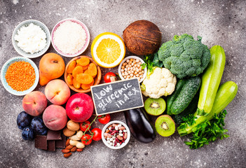 Products with low glycemic index