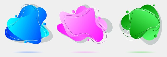 vector illustration of abstract modern fluid liquid shape graphic design element for banner web design template and presentation