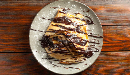 chocolate covered pancakes