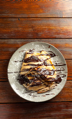 chocolate covered pancakes