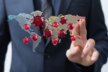 epidemic coronavirus 2019-nCoV, Novel Coronavirus Alert outbreak . Virus Covid 19-NCP. Spread of...