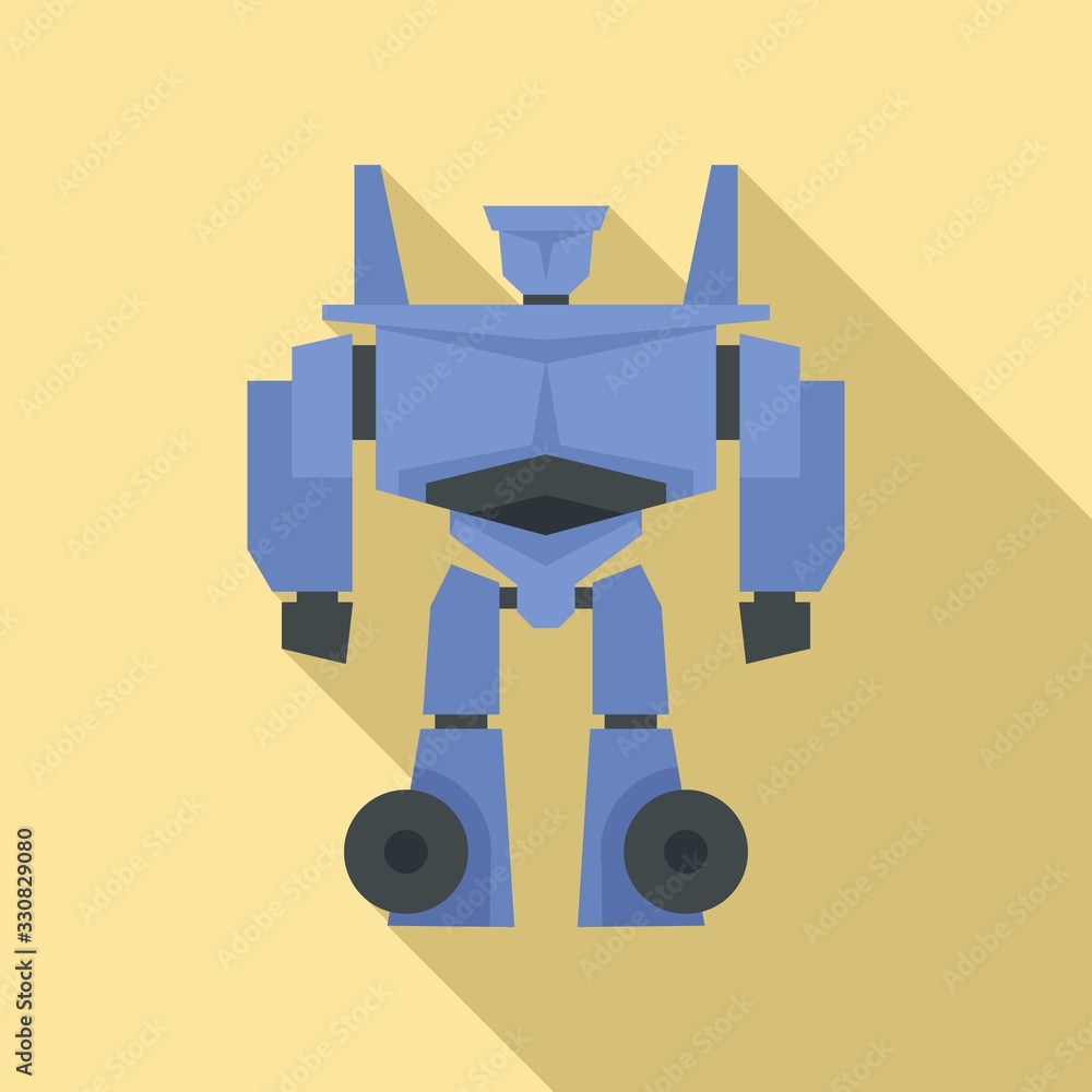 Poster alien robot icon. flat illustration of alien robot vector icon for web design