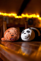  teddy bear and teddy panda