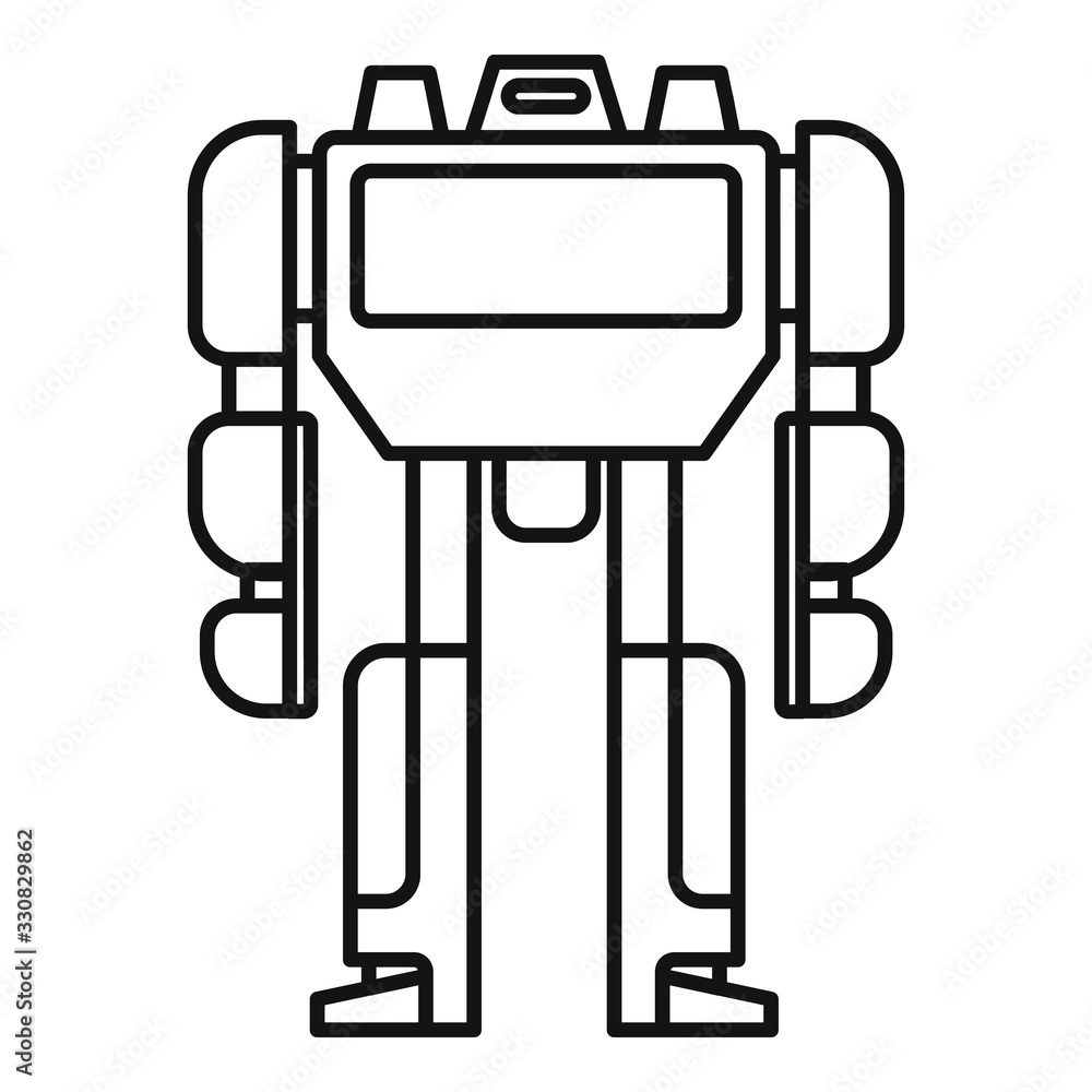 Poster cinema robot transformer icon. outline cinema robot transformer vector icon for web design isolated 