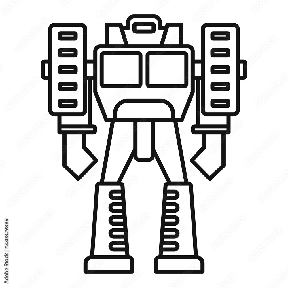 Poster truck robot transformer icon. outline truck robot transformer vector icon for web design isolated on
