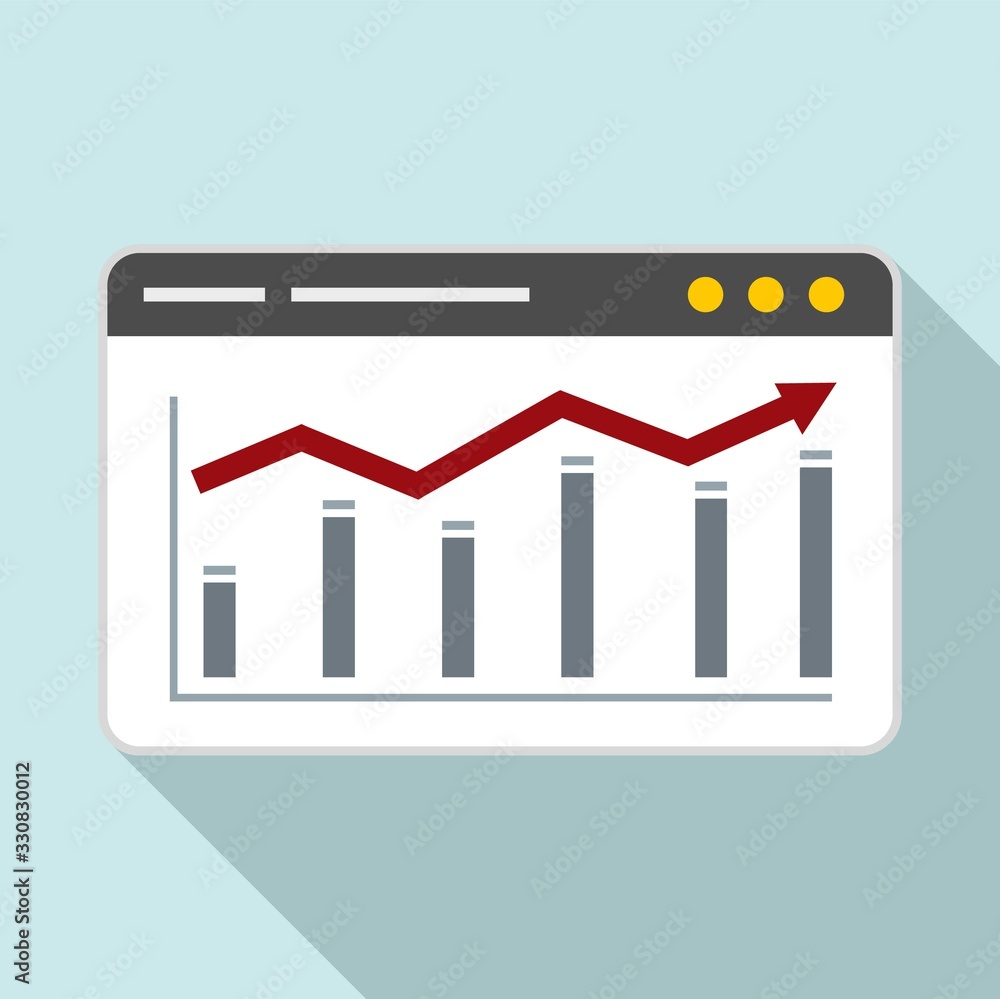 Poster crm web platform icon. flat illustration of crm web platform vector icon for web design