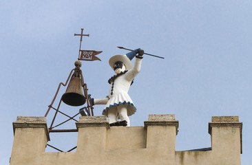 The Pulcinella Tower in the town of Montepulciano