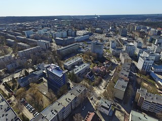Vilnius Old Town. Drone footage.