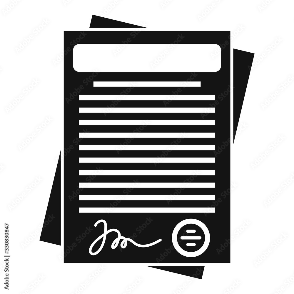 Poster customer contract icon. simple illustration of customer contract vector icon for web design isolated
